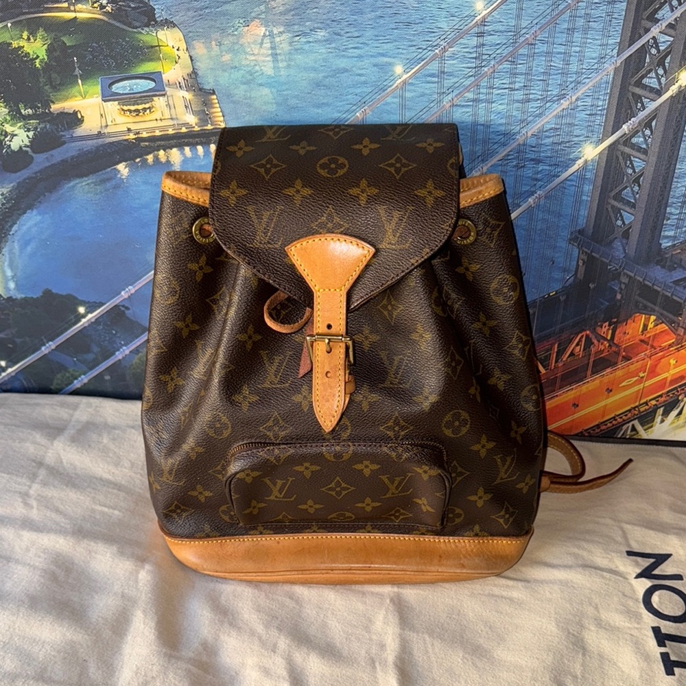 Louis Vuitton Brown Monogram Backpack mini  with Vachetta Leather